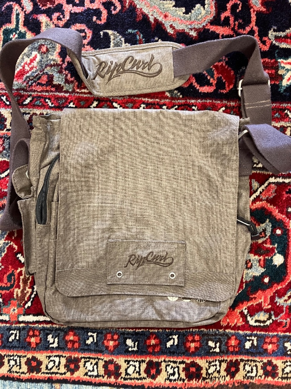 Unisex Rip Curl Cross Body Bag - Brown